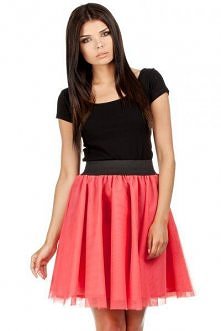 Tiulowa Spódniczka Koralowa