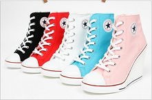 Converse na koturnie w przeróżnych kolorach :)