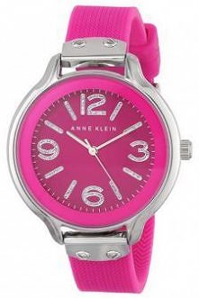 Różowo srebrny zegarek od marki Anne Klein.