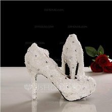 Pantofelki koronkowe ślubne