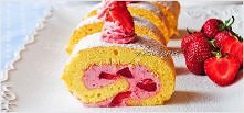 Rolada z truskawkami - ilovebake.pl