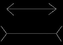 Wydaje się że ta dolna jest dłuższa, ale to nie prawda ta na górze jak i ta na dole są tej samej długości. Nie wierzysz zmierz linijką ;)