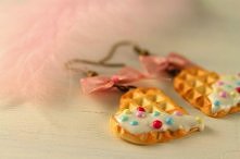 kolczyki ciasteczka - więcej klik w foto