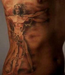 tatuaż leonardo da vinci