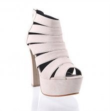 high-heeled shoes fish head shoes Slugged bottom sandals / wishlove