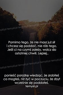 Porażka i zwycięstwo- dwa odrębne słowa...