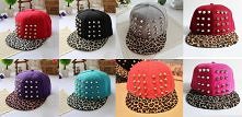 cool fashion Leopard grain rivet cap hat
