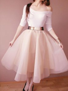 New 34-38 Rozkloszowana tiulowa tutu spódnica 70cm