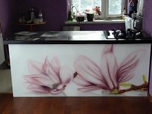 kuchnia malowana aerografem motyw kwiatowy