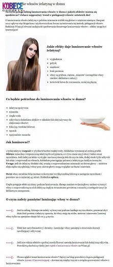 laminowanie włosów