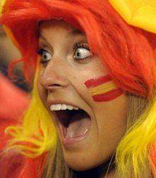 Fanka z Hiszpanii na mundialu