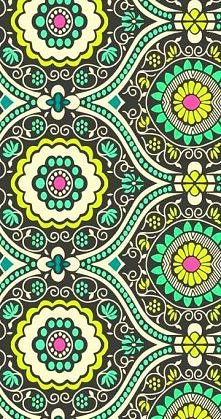 zielone wzory witraz