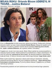 Brawo Orlando! 

A co do Biebera... myślałam, że dziewczyny to z reguły się nie biją haha :D