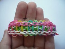 Rainbow Loom - wzór Rainbow Ladder
wandmjewellery.blogspot.com