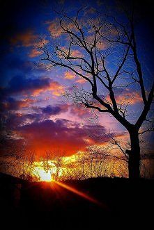 zachód słońca,wieś, Niby nic a jednak coś