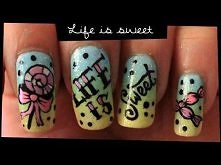 Life is Sweet nail art