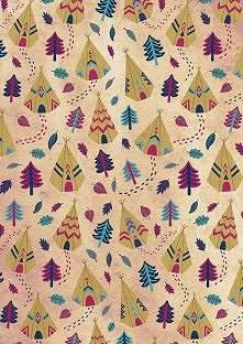 obóz Indian w lesie