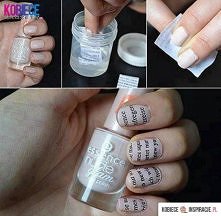 Z napisami , papier namaczamy w alkoholu