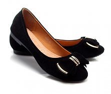 Klik w powiększone zdjęcie po więcej szczegółów - BALERINY Z KOKARDĄ A437B /S1-31P