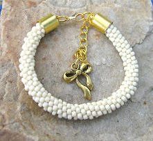 Bransoletka pleciona z koralików Toho