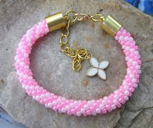 Bransoletka pleciona z koralików Toho