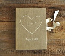 A4 lniana księga z sercem