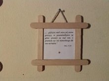 Oryginalny obrazek w biblijnym wersetem o wierze zobrazowany prawdziwym ziarenkiem gorczycy. Do wykonania na zamówienie.