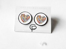 Wkrętki decoupage PIÓRKA pióro serca serduszka