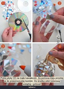 Jak zrobić bombkę z płyty CD?
