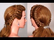 Прическа на каждый день с плетением. Braided hairstyle for every day