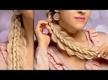 Cute and easy back to school hairstyles for long hair: stacked side swept braids tutorial