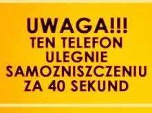 Nie dotykac telefonu bo...