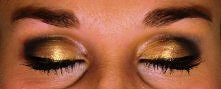 złoty makijaż- własnoręcznie wykonany ;)