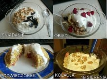 DZIEŃ 15

DZIŚ ZROBIŁAM SOBIE TAKI DZIEŃ OWSIANKOWY TROCHĘ. :)
ŚNIADANIE: płatki owsiane, jogurt naturalny, 2 orzechy włoskie, 2 suszone sliwki

OBIAD: płatki owsiane, jogurt gr...