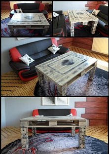 stół z e palety wymalowany ...