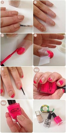 Pomysł na dwukolorowe paznokcie każdego dnia :)