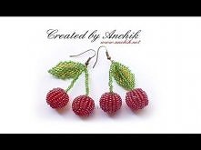 Как сделать летние серьги из бисера "Cherry"?