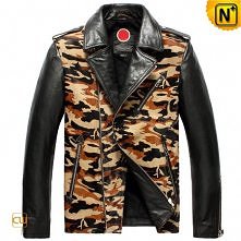 Fashion Leather Camo Motorcycle Jacket for Men CW850337