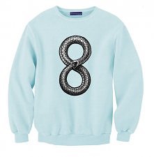 Bluza damska i męska młodzieżowa z nadrukiem BAZYLISZEK znak nieskończoności infinity Bluza FOREVER BAZYLISZEK Harry potter dla POTTERHEADS- modna bluza dla nastolatków hipster ...