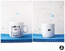 Bonjour! - porcelanowy kubek