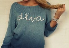 DIY Ombre sweter z perłowym napisem 

klik w zdjęcie
