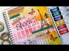 We Are All Stories in the End mixed media journal page