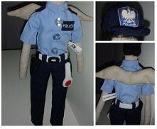 policjant. Lalka Anioł Policjant ręcznie wykonana. Zapraszam na mój profil na FB Wspomnienia Szyją
