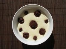 Kokosowy krem jaglany z masą „czekoladową”