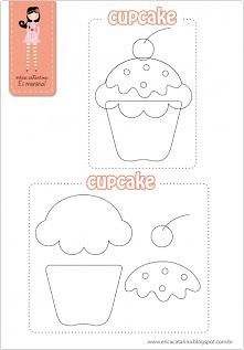 babeczka z filcu szablon