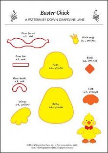 kaczorek z filcu szablon