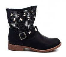 Czarne kowbojki z ćwiekami. Zobacz więcej informacji po kliknięciu w powiększone zdjęcie.