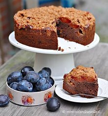 Kakaowe ciacho ze śliwkami ...