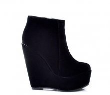 Czarne wysokie koturny. Szczegóły znajdziesz po kliknięciu w zdjęcie.