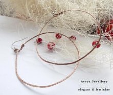 Koła - miedziane kolczyki n...